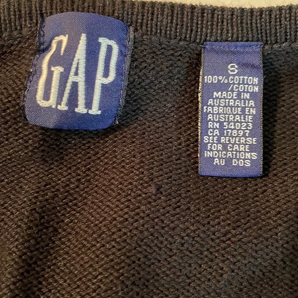 ⏳♻️GAP Black Beaded Floral Detail Sweater Shirt Button Outerwear Jacket size S - Picture 4 of 15